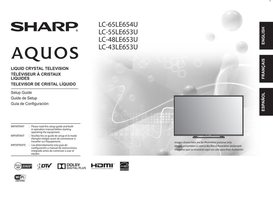 Sharp LC43LE653U LC48LE653U LC55LE653U TV Operating Manual